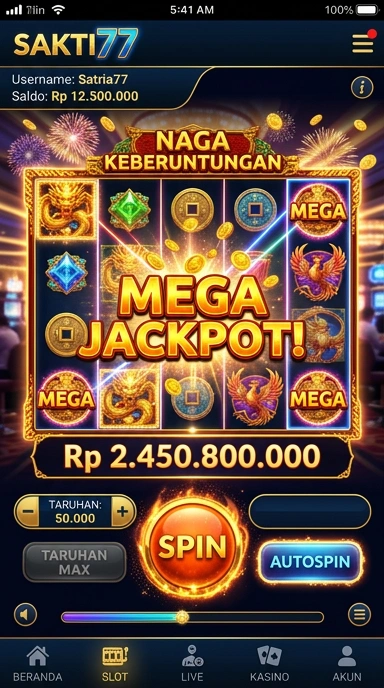 Ilustrasi dari proses unduh yang mudah dan cepat di aplikasi sakti77.